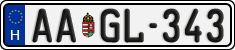 license plates of Hungary, Regular plates (2022)