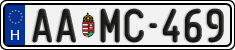 license plates of Hungary, Regular plates (2022)
