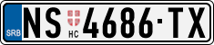 License plate of Serbia, Cars