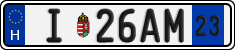 license plates of Hungary, Temporary (2022)