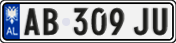 License plate of Albania, Cars (2011)