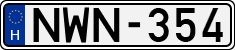 license plates of Hungary, Cars (1990)