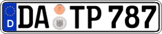 German license plate, Regular plates