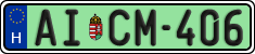 license plates of Hungary, Regular plates (2022)