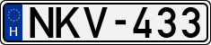 license plates of Hungary, Cars (1990)
