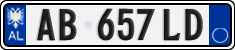 License plate of Albania, Cars (2011)