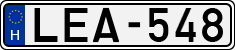 license plates of Hungary, Cars (1990)