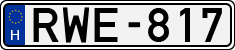 license plates of Hungary, Cars (1990)
