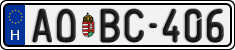 license plates of Hungary, Regular plates (2022)