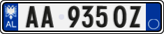 License plate of Albania, Cars (2011)