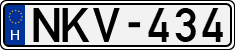license plates of Hungary, Cars (1990)