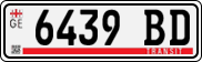 License plate of Georgia, Export transit plates