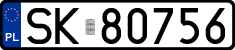 License plates of Poland, Regular car plates