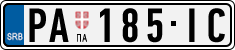 License plate of Serbia, Cars