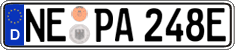 German license plate, Electric vehicles