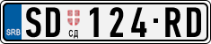 License plate of Serbia, Cars