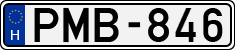 license plates of Hungary, Cars (1990)