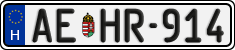 license plates of Hungary, Regular plates (2022)