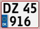 License plate of Denmark, Regular plates