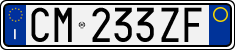 License plate of Italy, Cars (1994 year series)