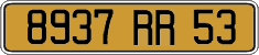 French license plate, FNI
