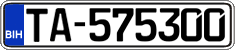 License plate of Bosnia and Herzegovina, Taxi