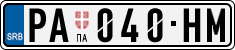 License plate of Serbia, Cars