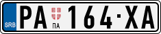 License plate of Serbia, Cars