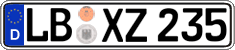 German license plate, Regular plates