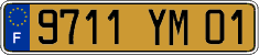 French license plate, FNI