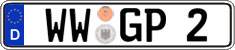 German license plate, Regular plates