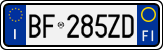 License plate of Italy, Cars (1994 year series)