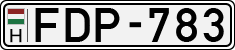 license plates of Hungary, Cars (1990)