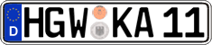 German license plate, Regular plates