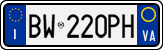 License plate of Italy, Cars (1994 year series)