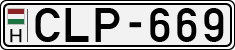 license plates of Hungary, Cars (1990)