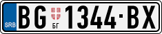 License plate of Serbia, Cars