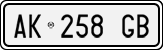 License plate of Italy, Cars (1994 year series)