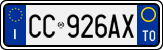 License plate of Italy, Cars (1994 year series)