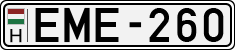 license plates of Hungary, Cars (1990)