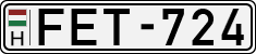 license plates of Hungary, Cars (1990)