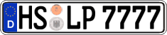 German license plate, Regular plates