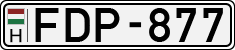 license plates of Hungary, Cars (1990)