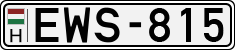 license plates of Hungary, Cars (1990)
