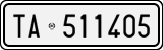License plate of Italy, Cars (1927 year series)