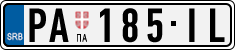 License plate of Serbia, Cars