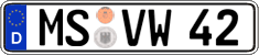 German license plate, Regular plates