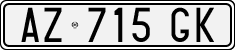License plate of Italy, Cars (1994 year series)