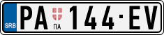 License plate of Serbia, Cars