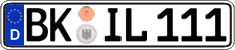 German license plate, Regular plates